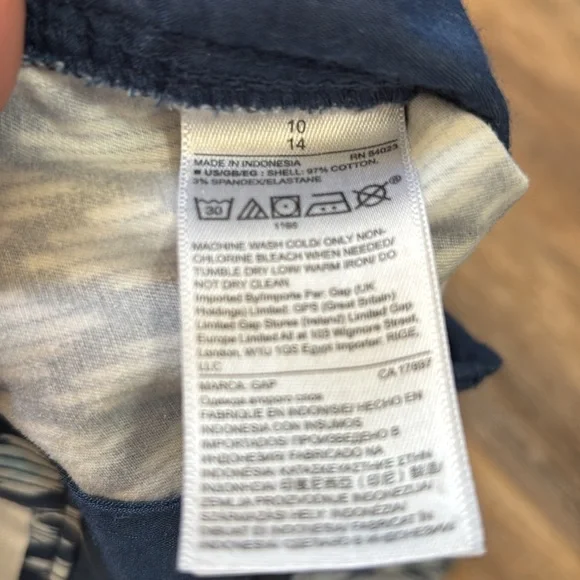 Gap woman’s shorts Stylish Blue and White size 10 - Picture 9 of 10